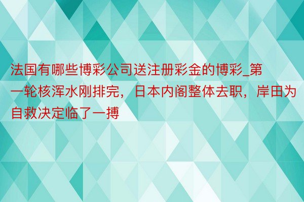 法国有哪些博彩公司送注册彩金的博彩_第一轮核浑水刚排完，日本内阁整体去职，岸田为自救决定临了一搏